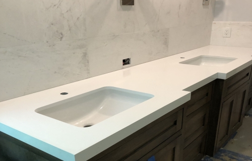 Pure White Quartz Vanity