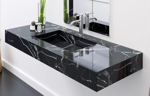 Nero Marquina Marble Vanity