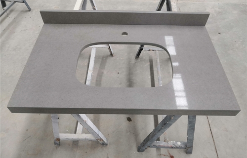 Pebble Grey Quartz Vanity