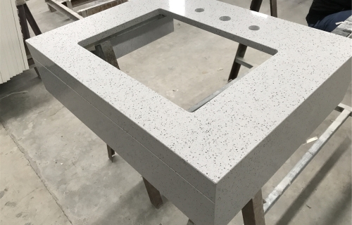 Diamond White Quartz Vanity